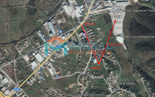 Shitet 6000m2 truall prane Doganes se Tiranes ne Vore me 30euro/m2