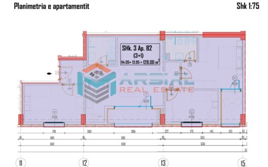 Shitet Apartament 3+1, Kati 5, Akses Tirana